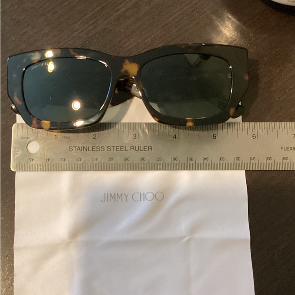 Brand new jimmy choo Havana sunglasses Tortoise shell frames w/ green lenses. - Picture 13 of 15